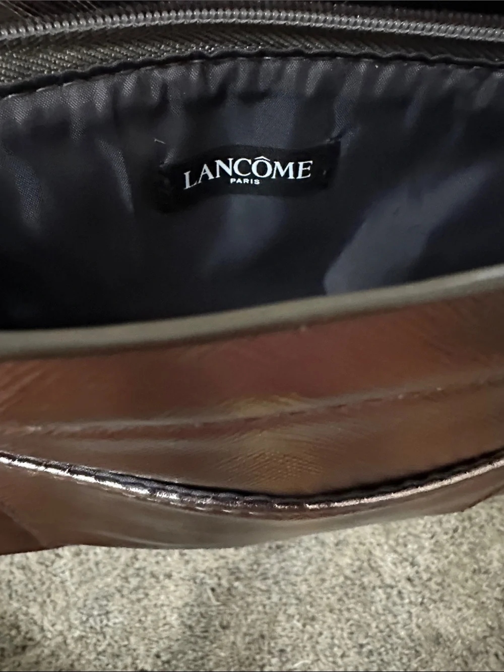 Lancôme Brown Cosmetic Bag